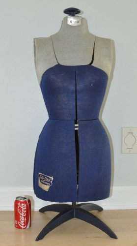 Vintage Sally Stitch Dress Form w Stand Size A Sewing Tailoring Tailor Mannequin