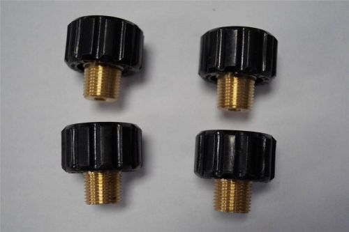 Brass m22 screw type x 1/4 mnpt pressure washer fittings w/ insulated knob for sale