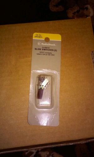RadioShack (2) slide switches DPDT contacts rated 0.3a at 125 VAC
