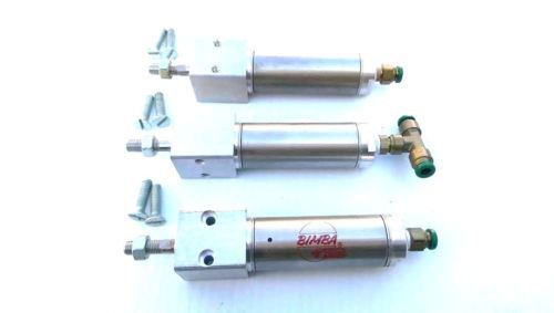 Bimba Stainless Pneumatic Air Cylinder BF-091 1-1/8&#034; Bore, 1&#034; Stroke,5/16&#034;Rod OD