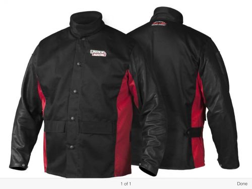 Lincoln shadow grain leather sleeved welding jacket xl for sale
