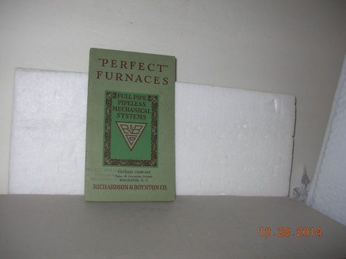 c:1929 PERFECT FURNACES RICHARDSON BOYNTON WARM AIR HEATERS YAUCHZI ROCHESTER NY