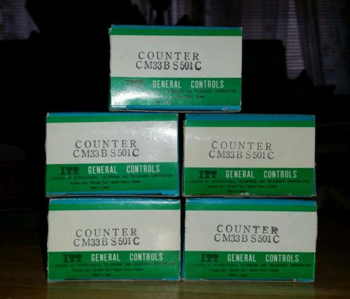 5 ITT General Controls Counter, CM33BS501C New in Box
