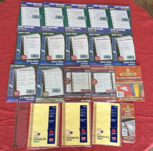 Huge Day Runner Lot- 300 Note Pages Directory Tabs Slash Pockets + - 200 V31