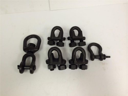 Industrial Heavy Duty Crosby Shackle Connection Link Hook Swivel Cable Clamp Lot