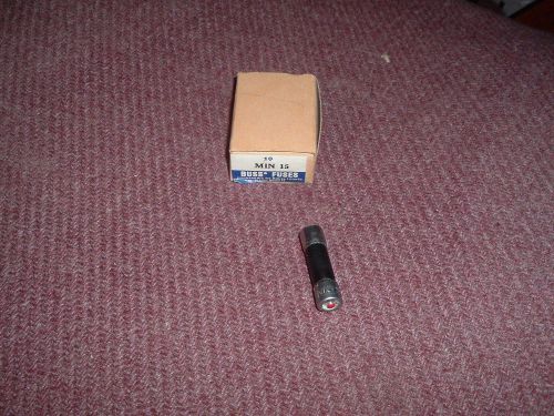 Buss MIN 15 fast-acting fuses, quantity 10