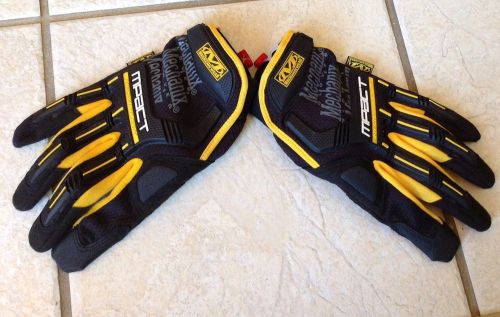 MECHANIX WEAR M-Pact mens yellow and black gloves size L(10)