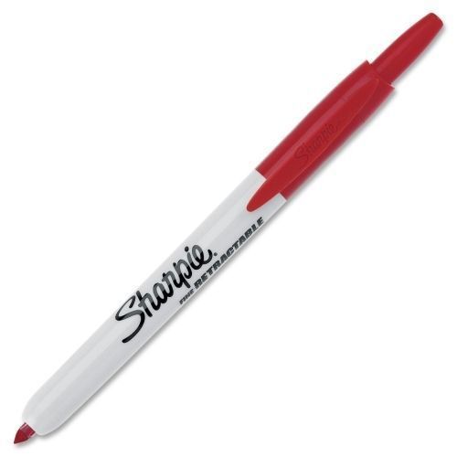 Sharpie Fine Retractable Marker - Fine Point - Red Ink - 1 Each - SAN32702