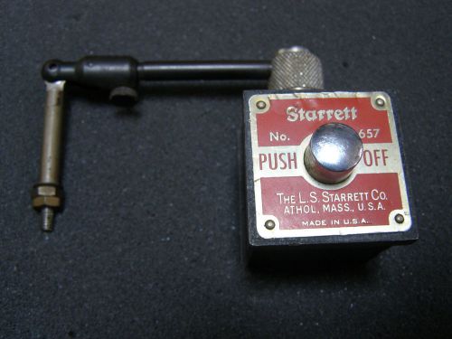 Starrett 657 Series Push Button Locking Magnetic Base and Post Assembly Set