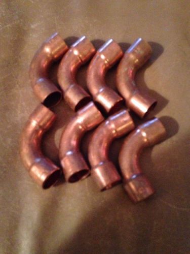 8 - copper fittings, 3/4&#034;OD Long Radius Elbows. A/C, Refrigeration