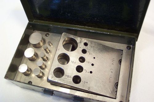 Shim punch die set/ tool maker made used/ machinist precision ground tool steel for sale