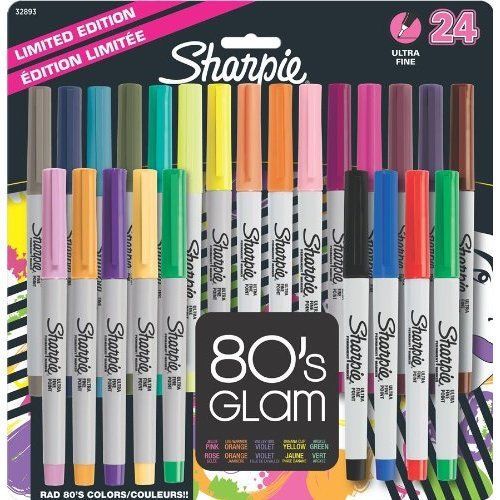 Sharpie 32893PP Ultra-Fine Point Permanent Marker, Assorted Colors, 24-Pack, New