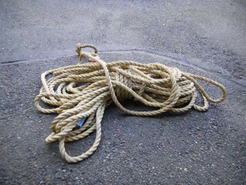 Sisal rope from natural fiber 3/4&#034; dia 2 pcs ( 96&#039; +  30&#039; approx)