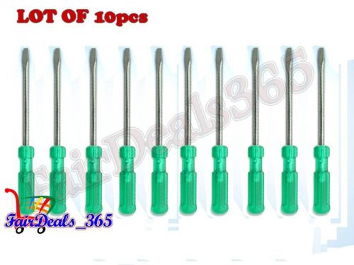 SET OF 10 FLAT SLOTTED TIP SCREWDRIVER BLADE LENGTH 100MM &amp; OVERALL LENGTH 175MM