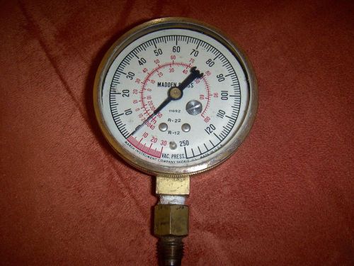 Steam Punk Vintage Gauge Madden Brass Vac Pressure