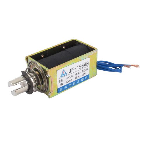 Jf-1564b  dc 12v 500ma 55n push type open frame actuator solenoid electromagnet for sale