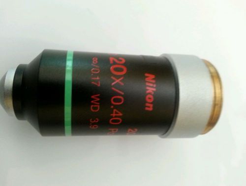 Nikon 20X/0.40 Pol LWD ?/0.17 WD 3.9 Microscope Objective; great condition
