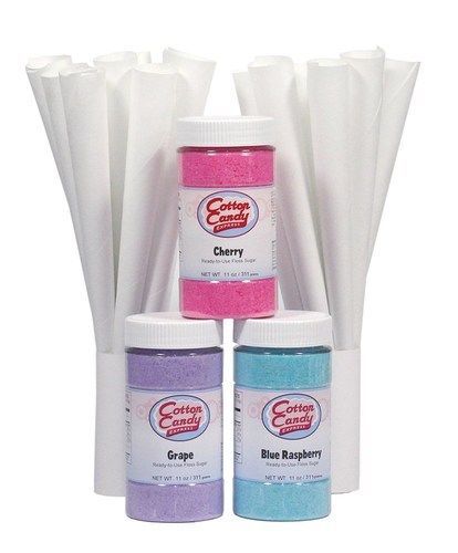 Cotton candy express - fun pack - floss sugar and cones kit for sale
