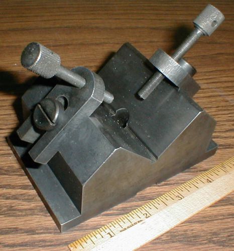 Brown &amp; Sharpe &#034;V&#034; Block 750-C with Clamps Machinist Tool USA