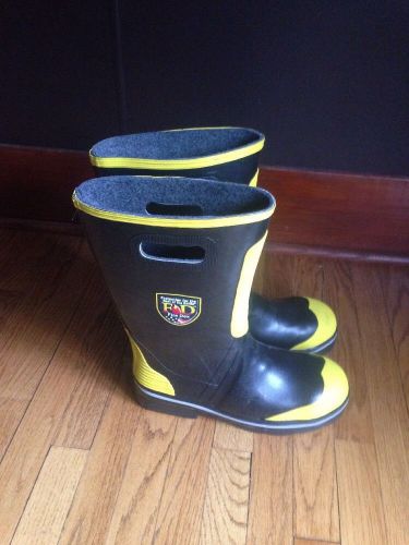 NEW FIRE-DEX RUBBER FIRE BOOTS SIZE 12