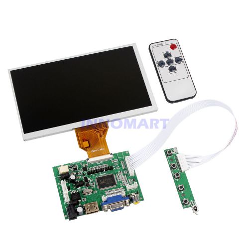 7&#034; TFT LCD Screen Display Monitor w/ Remote Controller for Raspberry Pi B B+ 2B