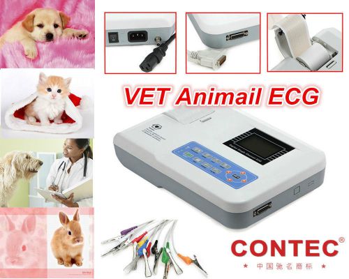 Factory Veterinary Vet Use 1-channel Electrocardiograph ECG EKG MACHINE-ECG100G