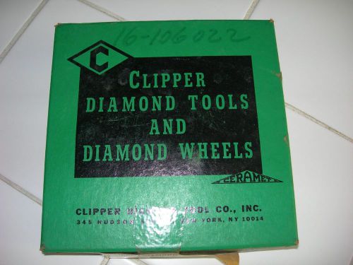 One NOS Clipper Diamond Tool Co Cutting Wheel MD180N100BX2 1/16, 6x1x1 1/4x1/8rw