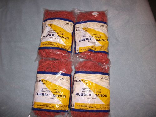 4 -1LB BAGS, Universal Rubber Bands, Size #32, 2/1/2 x 1/8,