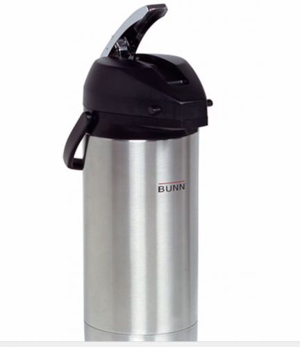 BUNN 3.8 Liter Lever-Action Airpot - Stainless Steel Lined Coffee Tea Dispenser
