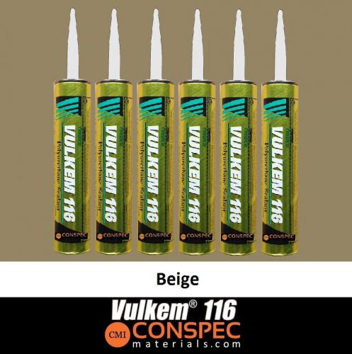 Tremco Vulkem 116 BEIGE Polyurethane Sealant - 10.1 oz Cartridge 6 TUBES