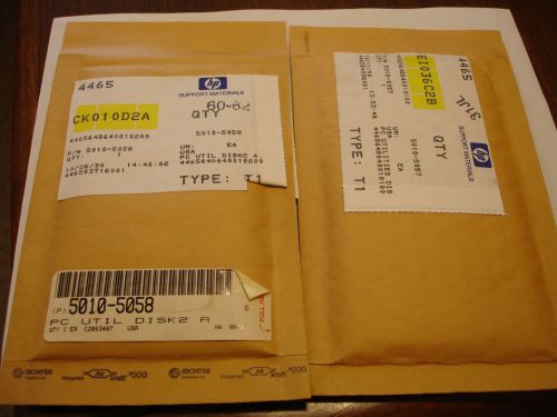 HP 495X Utility Disks 1 &amp; 2 (New in Sealed Mfg. bags) P/N 5010-5057 &amp; 5010-5058