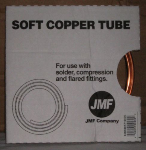 *CASE New &amp; Unused JMF Soft Copper Tubing*1/4 Inch OD*5 Ft Long*Type UT*10 Pack*