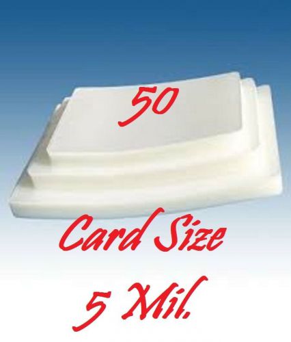 100 card size laminating pouches sheets 2-5/8 x 3-7/8   5 mil for sale
