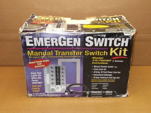 Connecticut electric emergen switch kit. model 10-7501kit. for sale