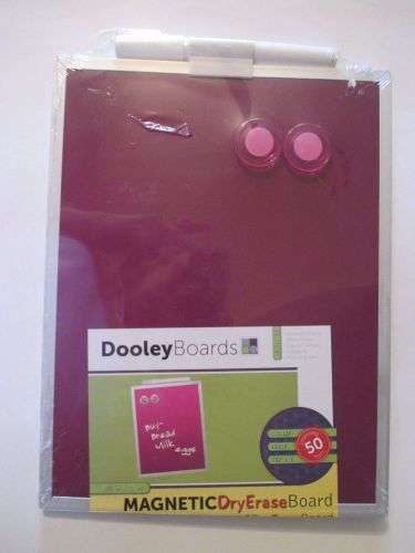 NEW DOOLEY Pink DRY ERASE BOARD~White Flourescent Marker~Magnets~Mounting Tape