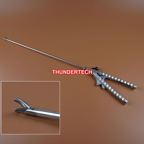 5X330mm Curved Tip Needle Holder V Style Laparoscopy Laparoscopic Endoscopy