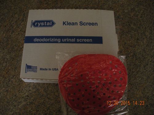 Krystal Klean Screen Deodorizing Urinal Screen Cherry Red- 12 Screens Per Box