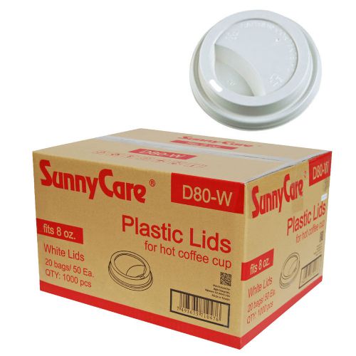 SunnyCare 8 oz. Hot Paper Cup Travel Lid White 1000 / case