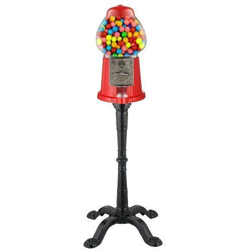 Vintage candy gumball machine and bank with stand - home decor parties game room for sale