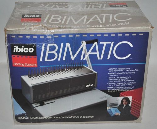 IBICO IBIMATIC BINDING MACHINE PUNCH &amp; BIND 27110 WORKS PERFECT