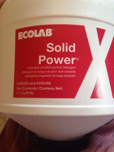 Ecolab #61185 Solid Power XL Machine Dishwashing Detergent.