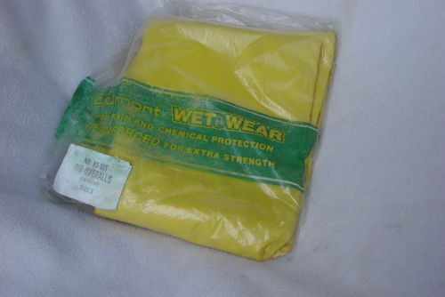 New, Edmont Wet Wear BIB OVERALLS, SIZE SMALL Chemical &amp; Rain Protection, 65-585