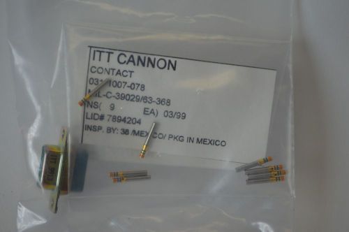 QTY of 8 031-1007-078 ITT CANNON - D-SUBMINIATURE CONTACT
