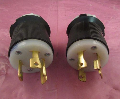 * LOT OF 2 * HBL2621 - Hubbell 2P3W 30A 250V AC L6-30P Twist-Lock Male Plugs
