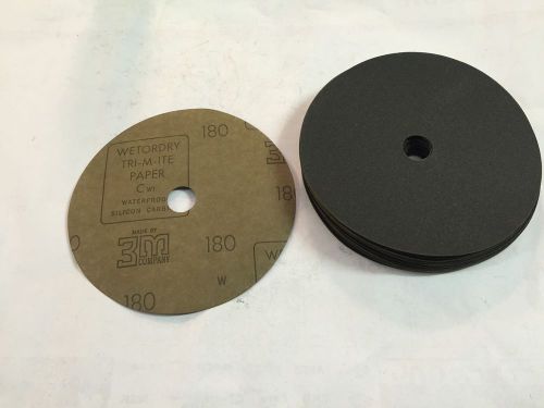 Qty 43  3M Sanding Discs 7&#034; With 7/8&#034; Hole 180 Grit Wet Or Dry Water Proof