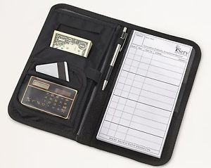 Server Book/Wallet Waitress black Wallets for Server Apron with FREE order pad!