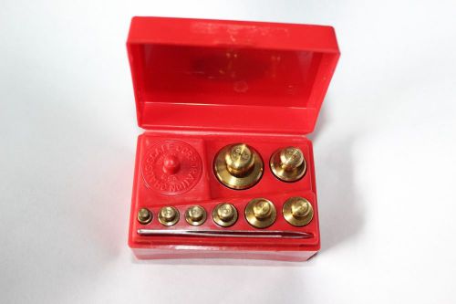 Vintage Brass Ohaus Scale Calibration Weight Set