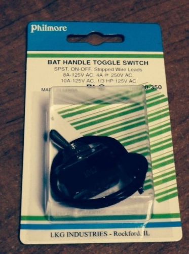 Bat Handle Toggle Switch - SPST On-Off - Philmore 30-350 - NEW