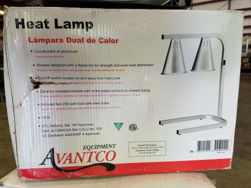 Avantco HL-2A Free Standing 2 Bulb Heat Lamp Food Warmer Light