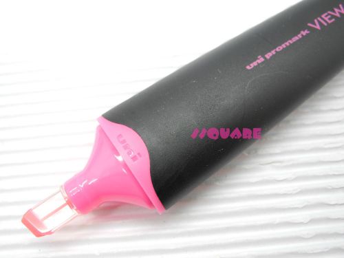 3 x Uni-Ball Promark VIEW USP-200 Water-Based Fluorescent Highlighters, Pink